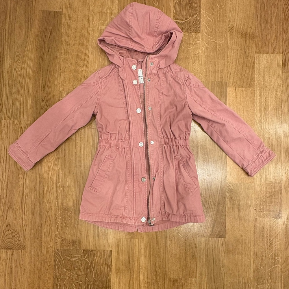 Kids Hooded Parka - Dusty Rose, 5-6 T